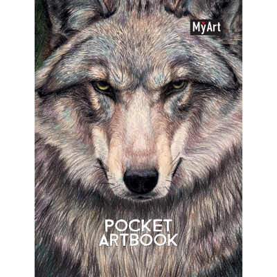 Скетчбук 100х138мм 80л. Pocket ArtBook. Волк