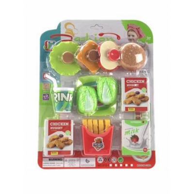 Игровой набор Продукты, в комплекте 12 предметов, блистер