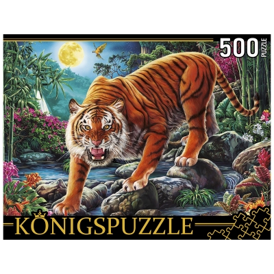 ПАЗЛ 500 элементов. НОЧНОЙ ТИГР