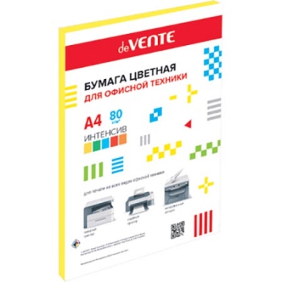 Бумага А4 80г/м2 20л Интенсив жёлтая