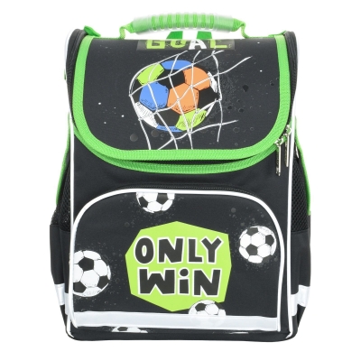 Рюкзак BASIC ONLY WIN, 17л, серый, 38х28х16см, жёсткий каркас, 1 отделение, молния, для мальчиков