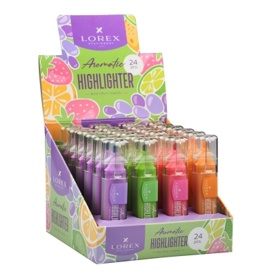 Текстовыделитель 1, 0-3, 5мм RICH FRUIT. PASTEL, ароматизированные, скошенный, ассорти 4цв в дисплее 24