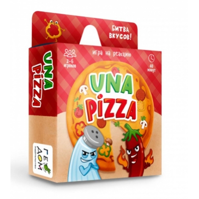 Игра карточная. Una pizza. 60 карточек. 8, 2х8, 2см
