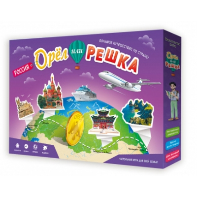 Игра настольная. Орёл или решка. Россия. Серия Чудеса планеты