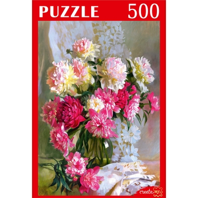 ПАЗЛ 500 элементов. ПИОНЫ (С. ГОРЯЧЕВА)