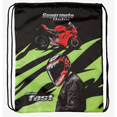 Сумка для сменной обуви 35x43см Super Moto, 1 отделение, водоотталкивающая ткань с рисунком, на вере