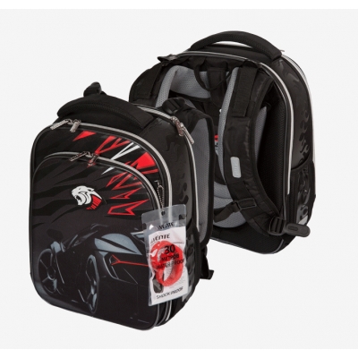 Рюкзак школьный жёсткий 37x28x18см Premier. Born for Speed, 17л, вес 1000г, 2 отделения на молнии дл
