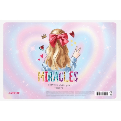Плёнка для уроков труда 33x23см Miracles, пластиковое 600 мкм, с цветным рисунком