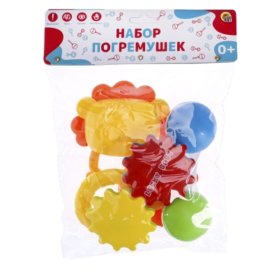 Погремушка Веселые звуки 4 (5 шт, в пакете)