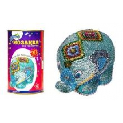 Мозаика из пайеток 3D Слон