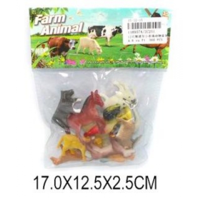 Набор домашних животных Farm animal, 4-8см, 12шт.