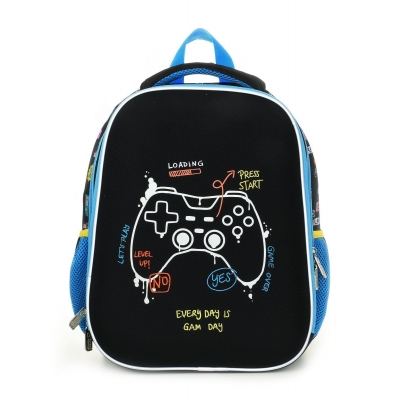Рюкзак ERGONOMIC LIGHT GAMING, 17л, чёрный, 38х30х18см, жёсткий каркас, 2 отделения, молния, для мал