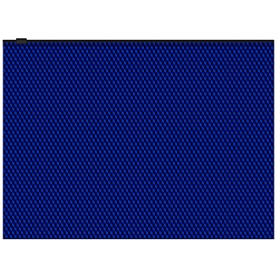 Папка на молнии Zip A4 180мкм Diamond Total Blue синяя, полупрозрачная, текстура поверхности- даймон