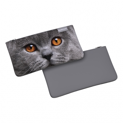 Пенал-косметичка 1 отделение 220х120мм Grey Cat, полиэстер, на молнии