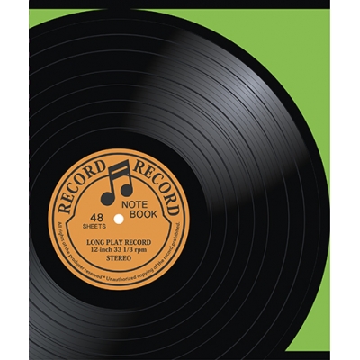 Тетрадь 48л. Клетка Винил, скрепка, премиум 4+1+ламинация матовая+брайль (50, 5 (микс) )