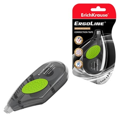 Корректирующая лента 5мм*8м ErgoLine, картонный блистер, европодвес