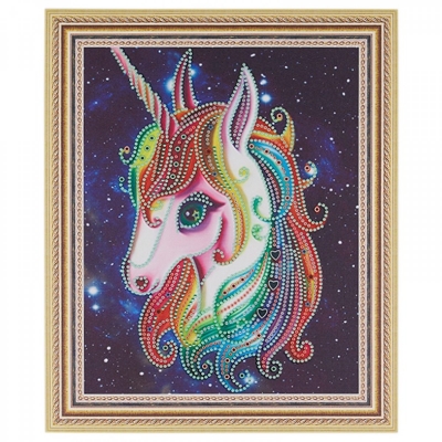 Алмазная мозаика 27*33см UNICORNO светящаяся в темноте