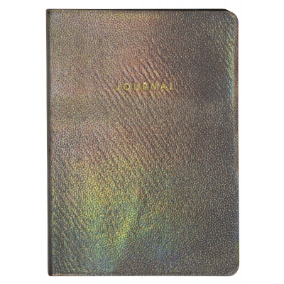 Записная книжка А6 96л. INSPIRE JOURNAL Графитовый, в точку, мягкая обложка, экокожа с эффектом перл