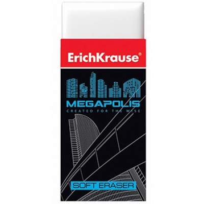 Ластик 51*22*13мм Megapolis, белый, из термопластичной резины