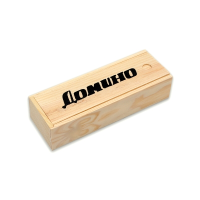 Домино (пластиковые фишки) в деревянной коробке 18x6, 5 см