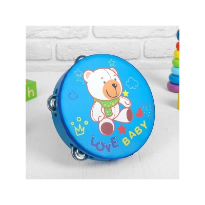 Деревянная игрушка. Бубен Миша (15 см) (в пакете)