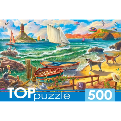 ПАЗЛ 500 элементов. НА БЕРЕГУ МОРЯ