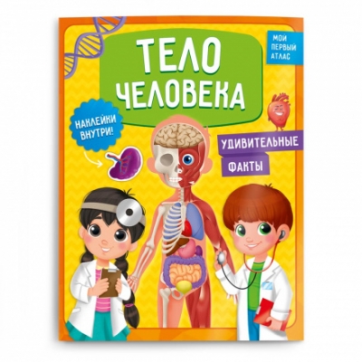 Мой первый атлас с наклейками. Тело человека 22, 5х29см
