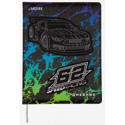 Дневник школьный 48л. Speed Racing, универсальный блок, твёрдая обложка из искусственной кожи с поро