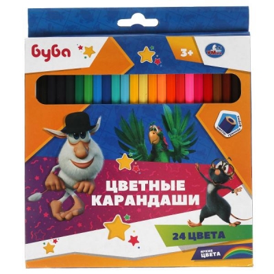 Карандаши 24цв Буба, шестигранные