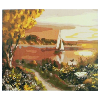 Алмазная мозаика 3D (40*50см) ПАРУСНИК