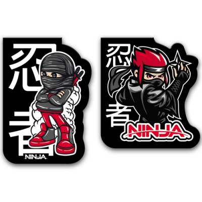 Закладка для книг магнитная 2шт Ninja, в блистерной упаковке