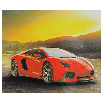 Алмазная мозаика 3D (40*50см) КРАСНАЯ МАШИНА