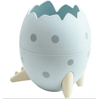 Подставка для пишущих принадлежностей пластиковая Dino in egg, 12x8см c элементами декора и рисунком