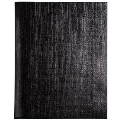 Тетрадь 96л. Клетка Бумвинил Metallic Чёрная, офсет, на скобе