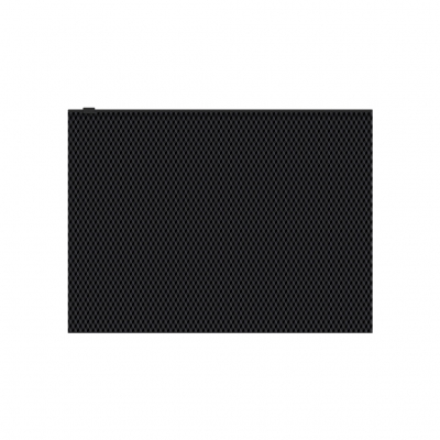 Папка на молнии Zip A4 180мкм Diamond Total Black, чёрная, непрозрачная, текстура поверхности- даймо