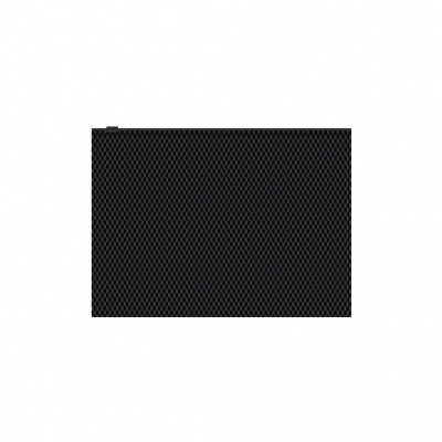 Папка на молнии Zip А5 180мкм Diamond Total Black чёрная, непрозрачная, текстура поверхности- даймон