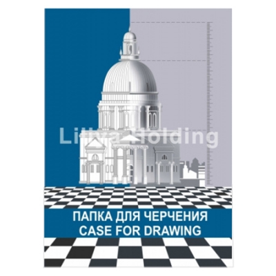 Папка для черчения А3 10л без рамки, бумага чертежная марки А (ватман) 180г/м2