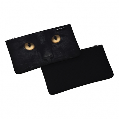 Пенал-косметичка 1 отделение 220х120мм Light Black Cat, полиэстер, на молнии