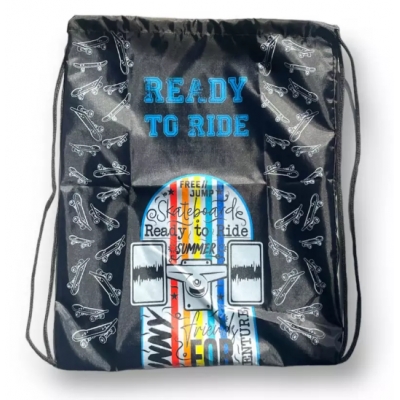 Сумка для сменной обуви 35x43см Ready to Ride, 1 отделение, водоотталкивающая ткань с рисунком, на в