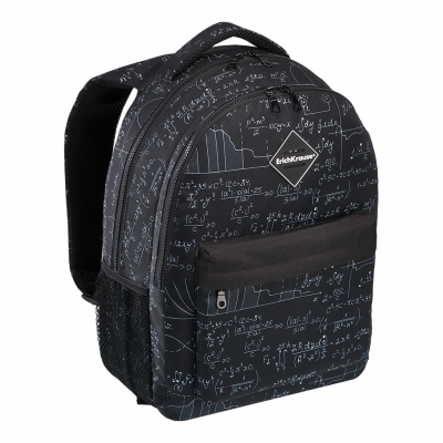 Рюкзак молодёжный Algebra 20л EasyLine, 44*23*33см, чёрный, мягкая спинка, 2 отделения, внешний карм