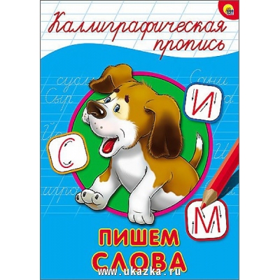 Каллиграфическая пропись А4. Пишем слова