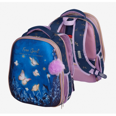 Рюкзак школьный жёсткий 38x29x17см Choice Lite. Free Spirit, 17л, вес 880 г, 1 отделение на молнии с