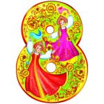 Плакат вырубной А3. Восьмерка с хороводом (с блестками и уф-лаком)