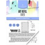 Сменный блок 80л. DESIGNER GRAPH, белый с дизайнерскими полями в серую клетку, офсет 70г/м2, серия M