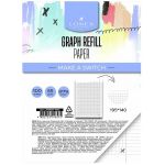 Сменный блок 100л. GRAPH, белый в серую клетку, офсет 65г/м2, серия MAKE A SWITCH